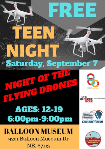 Teen Night 2019 Night of the Flying Drones Flier