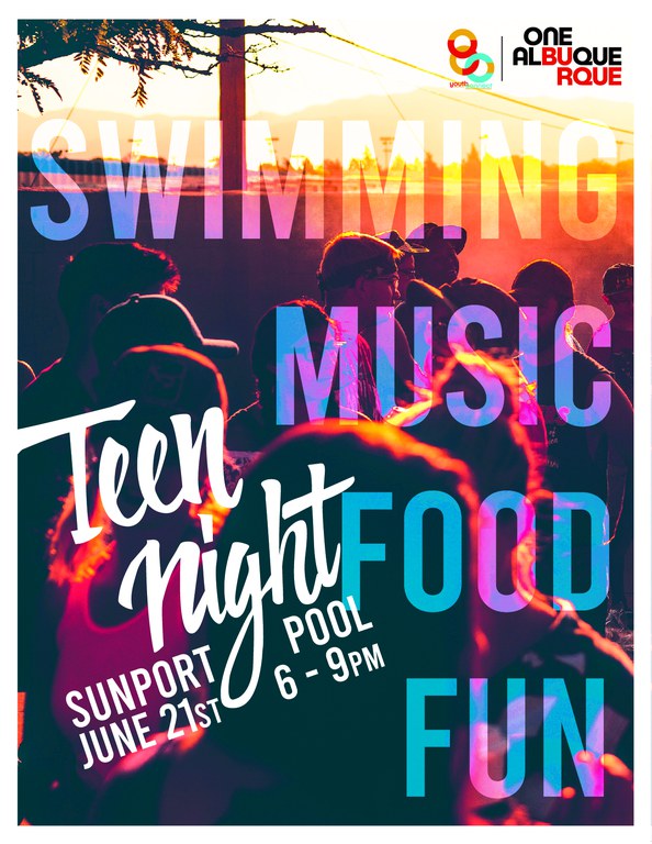 Teen Night 2019 Pool Party Flier
