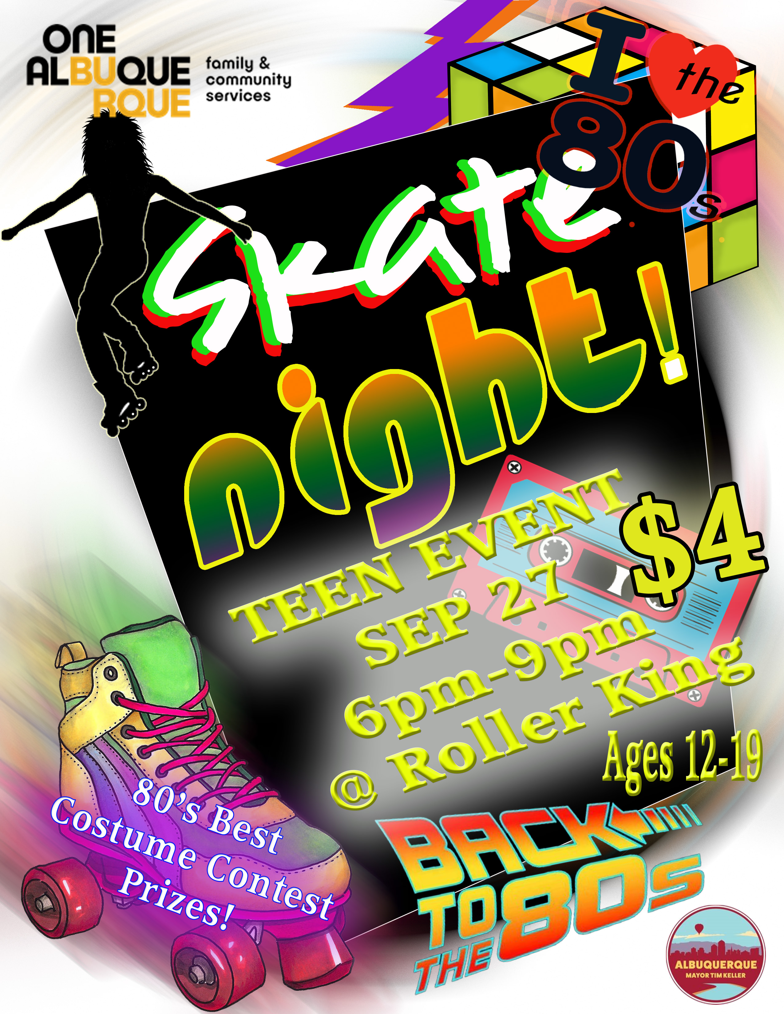 Teen Nights 2019 Skate Night Flyer