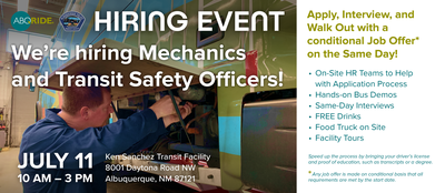 ABQ RIDE Hiring Event