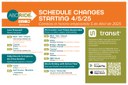 Schedule Changes Effective 4/05