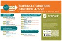 Schedule Changes Effective 4/05