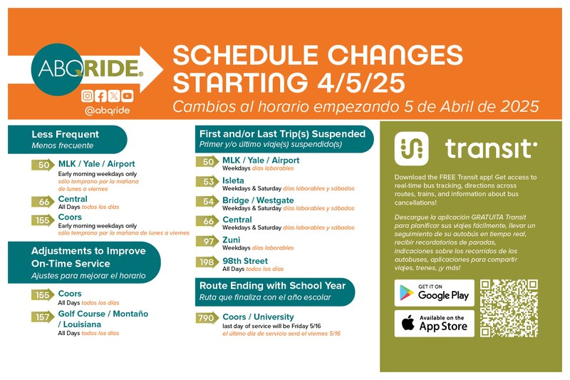 Schedule Changes Effective 4/05