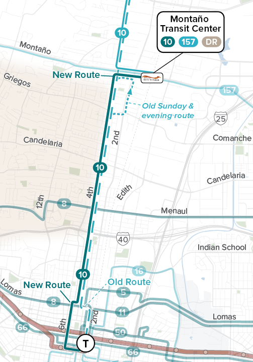 Route 10 Changes Map