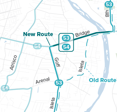 Route 53 Changes Map