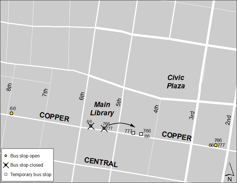 ABQ Ride Closure - Jan. 20: Eighth & Central