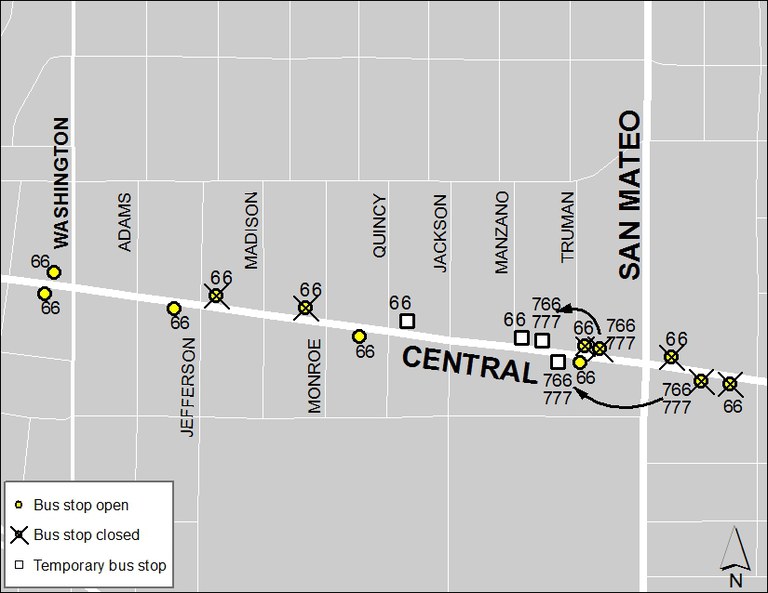 ABQ Ride Closure - Jan. 20: Washington & Central