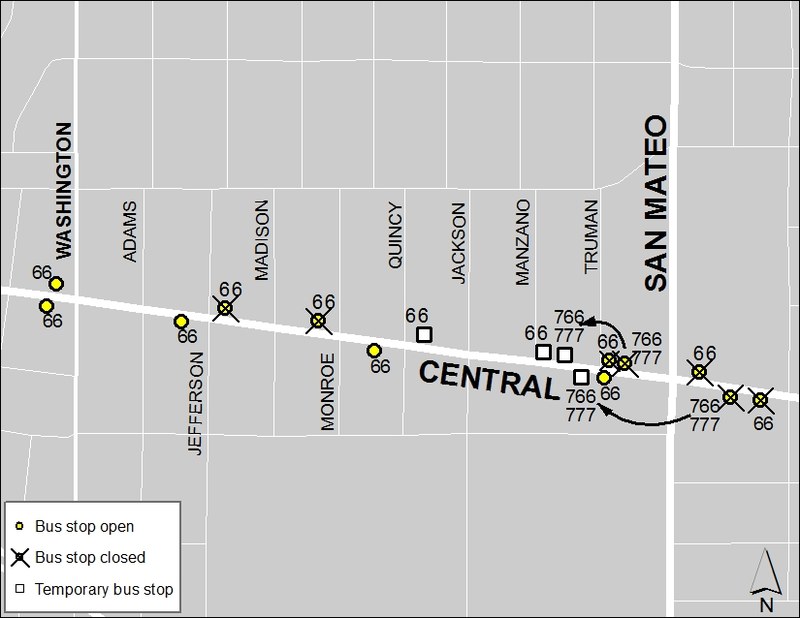 ABQ Ride Closure - Jan. 20: Washington & Central