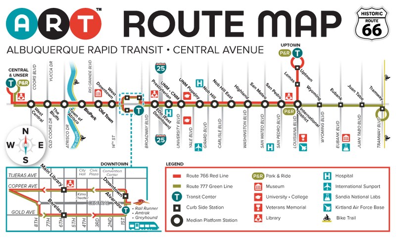 ART Hours, Routes & Stations Map