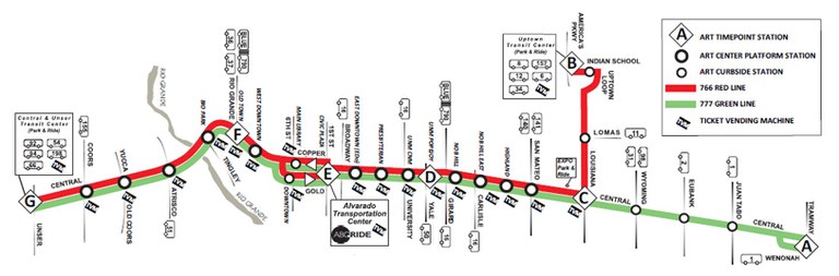 ART Transit Map Detailed