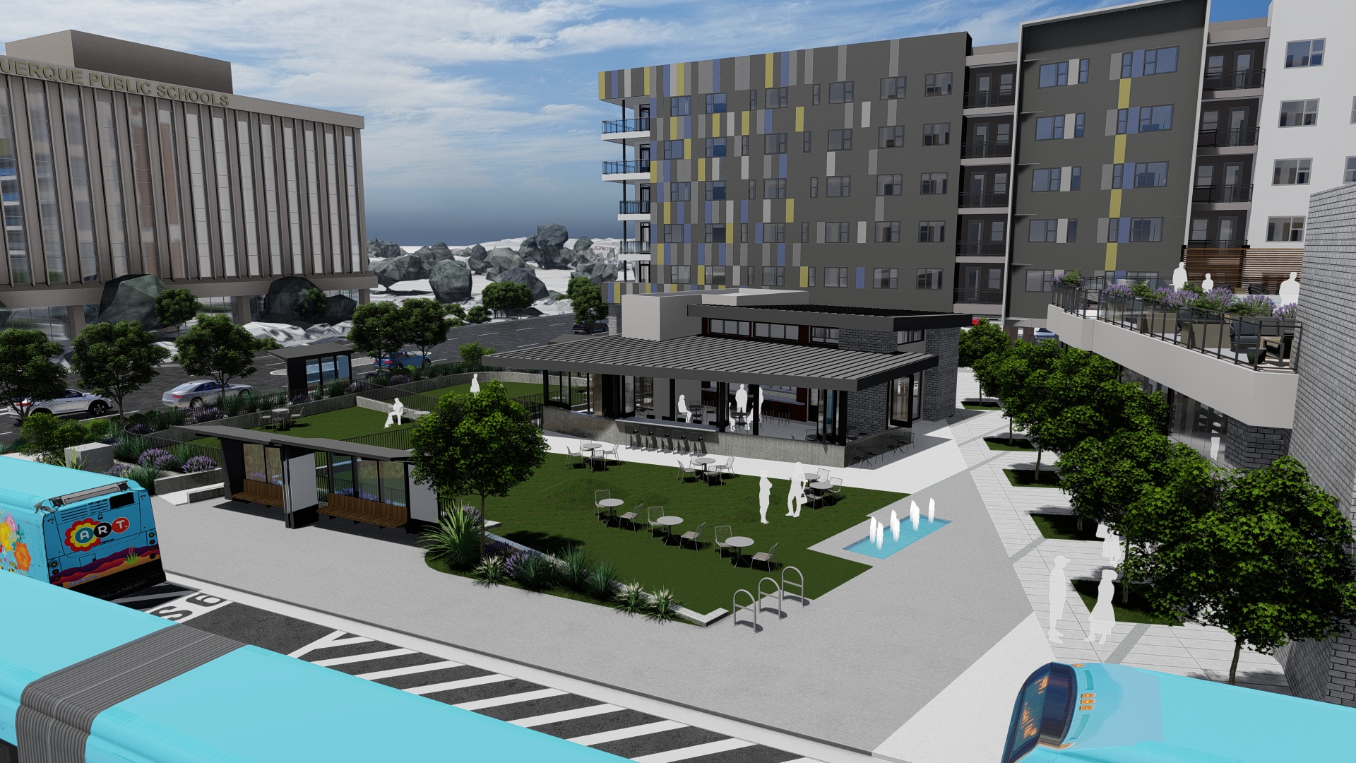 Uptown Connect Rendering - Transit Plaza