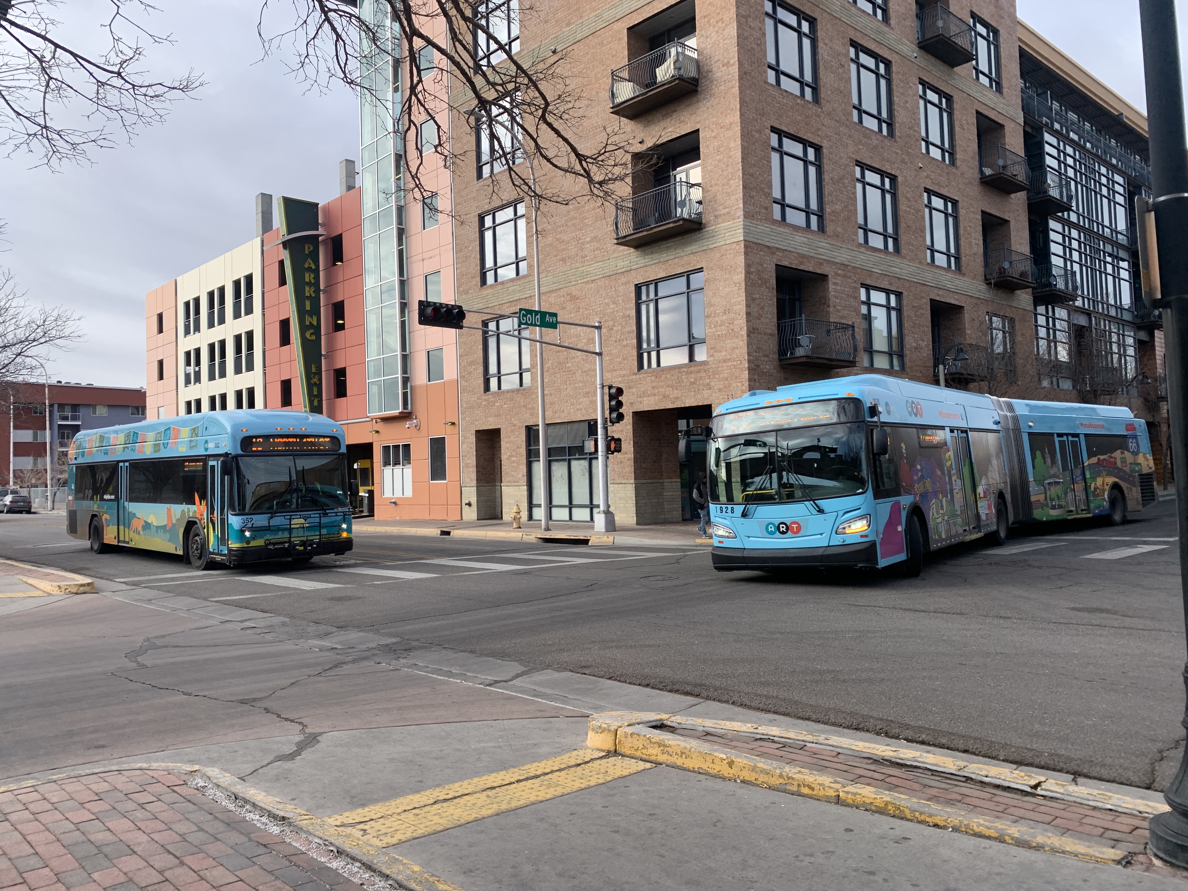 Two Busses Downtown
