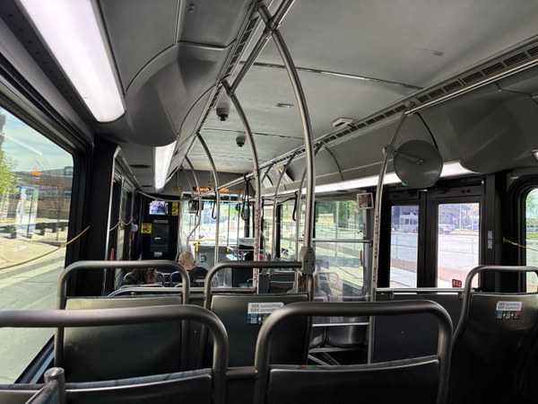 Bus interior.