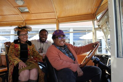 UNM students celebrating Transit Equity Day