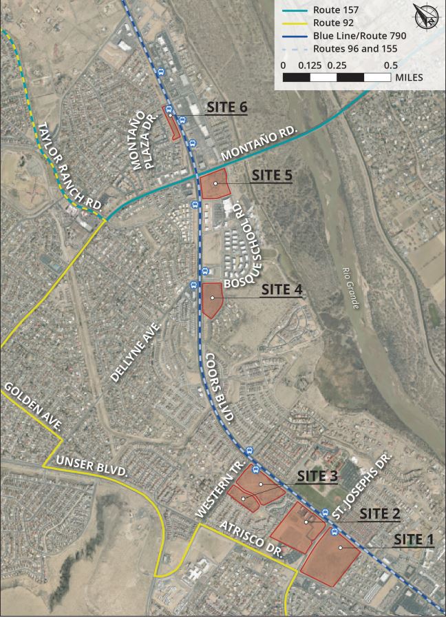 Map-PUBLIC MEETING Coors Blvd. Park-and-Ride facility location study