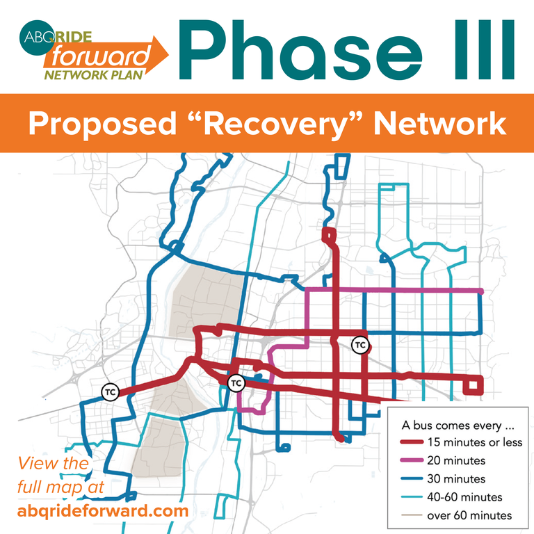 ABQ RIDE Forward Plan Proposed Network