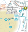 Route 52-53 Changes in Barelas for ABQ Ride Forward