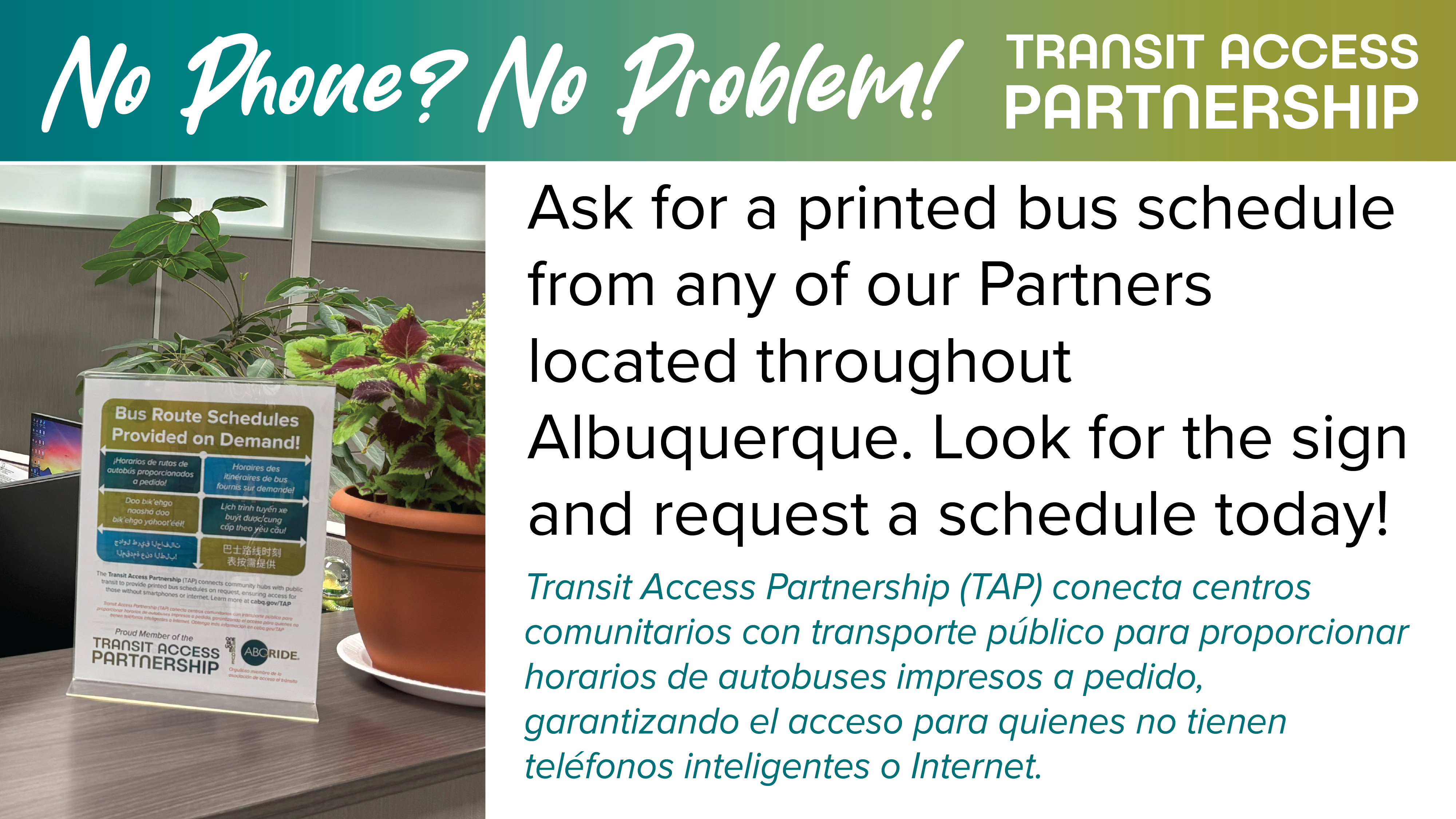 Transit Access Partnership Graphic