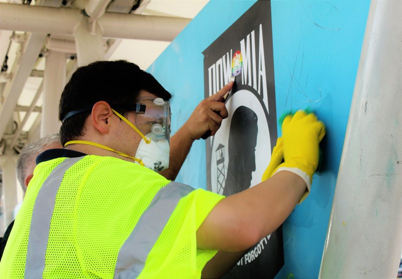 Transit Advisory Board, volunteers cleanup ART stations Transit Advisory Board, volunteers cleanup ART stations