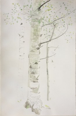 Image of a painting of trees by Brian Stinson.
