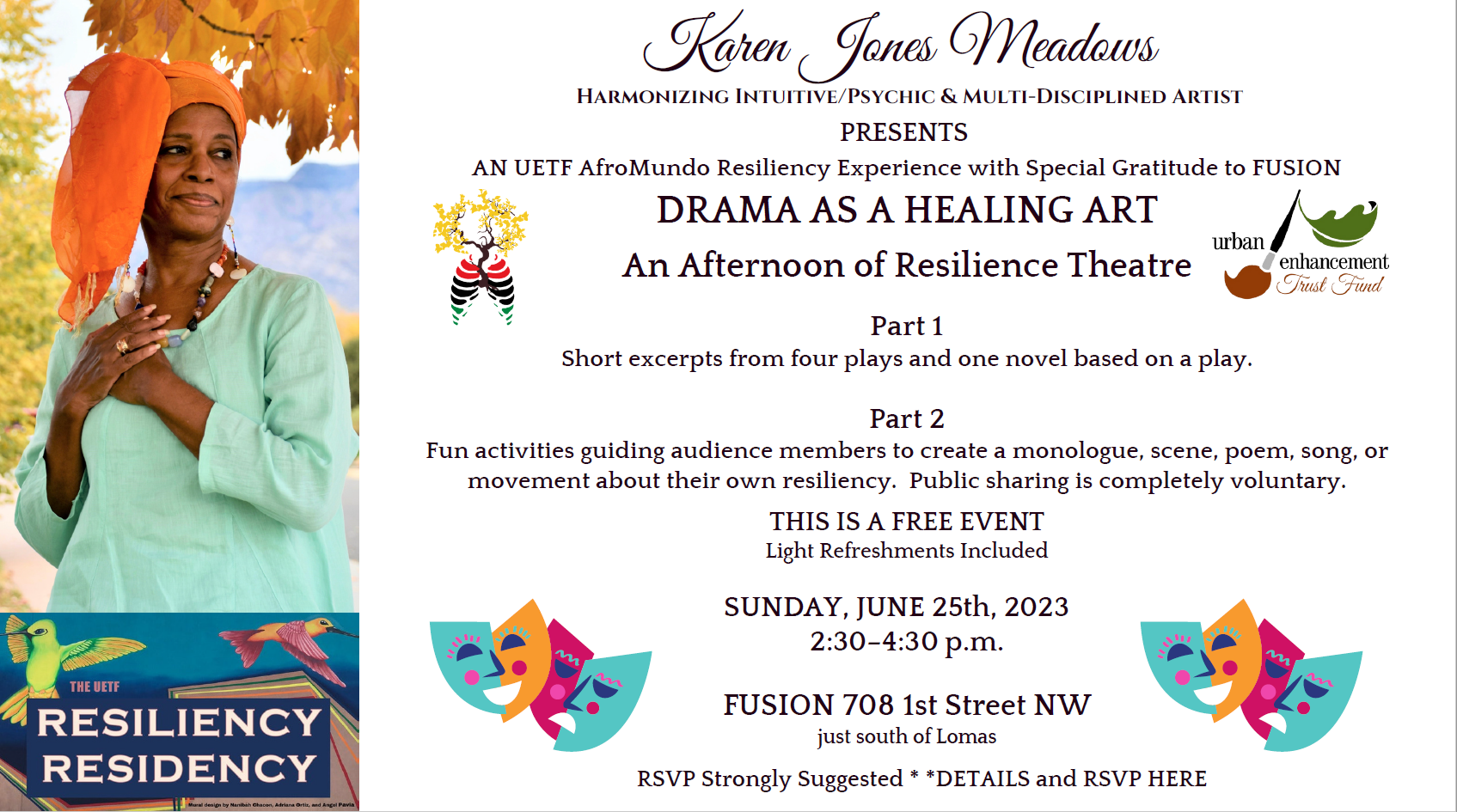 Karen Jones Meadows Theatre Event June 25th