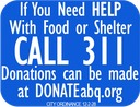 Call 311 to Donate Sign