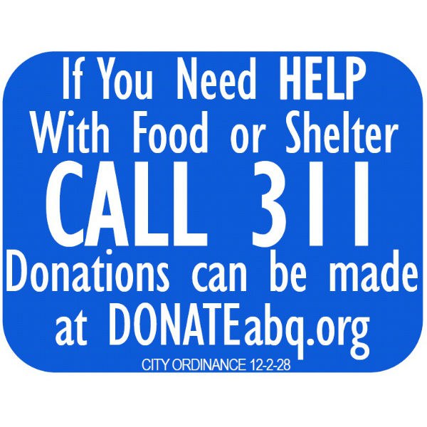 Shelter Call 311 Sign - Square