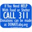 Shelter Call 311 Sign - Square