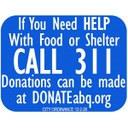 Shelter Call 311 Sign - Square