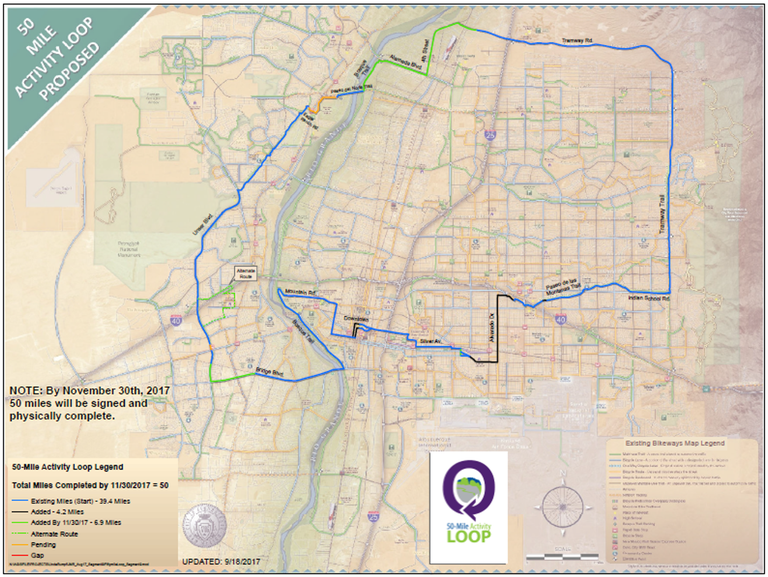 50 Mile Activity Loop Map as of Sept. 19, 2017