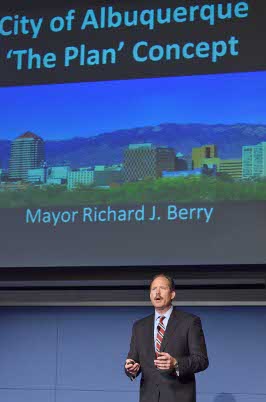 Mayor Berry at Sandia National Labs