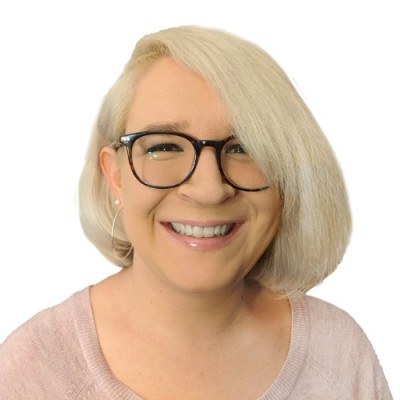 A image of a woman wearing glasses.